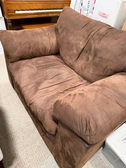 Photo of free Comfy chair and a half plus ottoman (West Roxbury) #1
