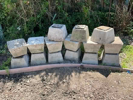 Photo of free 15 Concrete Pier/Deck Blocks (Redwood City, Woodside Plaza) #2