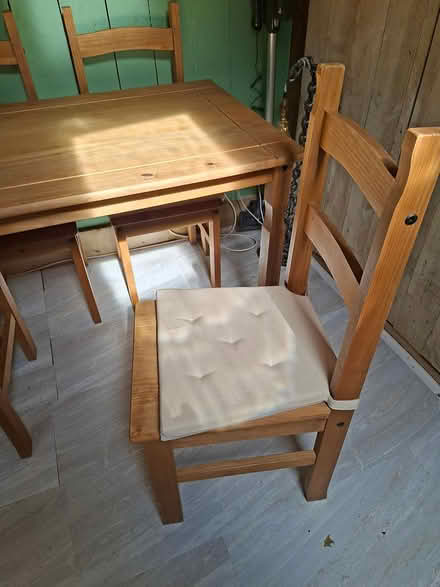 Photo of free Wood dining table and 4 chairs (Ashington northumberland) #3