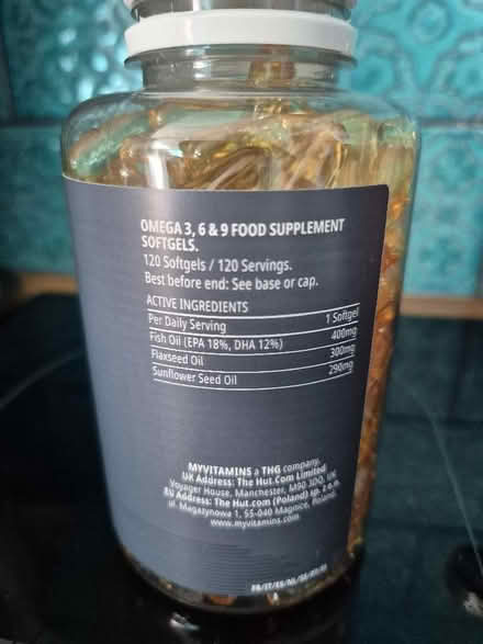 Photo of free Omega 3 6 9 softgels (Upper Holloway N7) #2