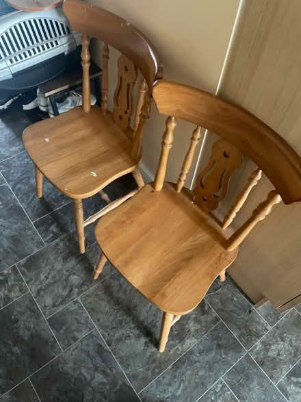 Photo of free 2x wooden chairs (Wolverhampton) #1