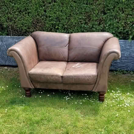 Photo of free Two seater leather Settee (Rotherham S60) #1