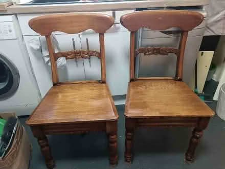 Photo of free Two real wood chairs (SW15 Putney Vale) #1