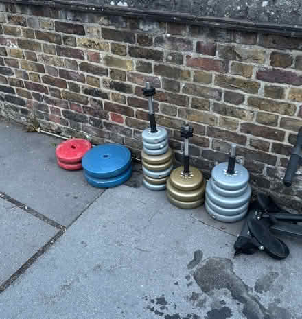 Photo of free Loads of weights + dumbell bars (Selhurst SE25) #1
