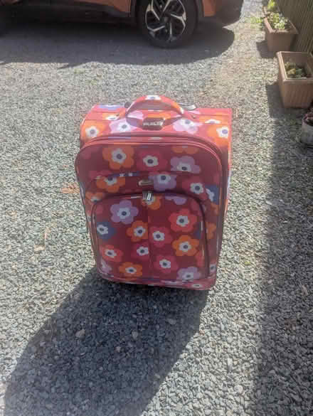 Photo of free Flowery Wheelie suitcase (TQ60DY) #1