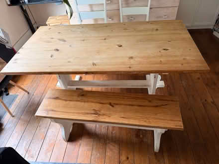 Photo of free Wooden dining table and bench (Sherwood NG5) #2