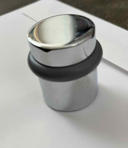 Photo of free Chrome and grey rubber door stopper (Chelsea) #1