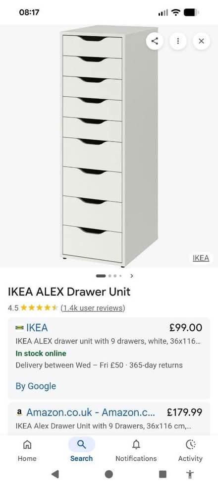 Photo of Alex drawers white (Peterborough) #1