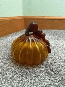 Photo of free Amber Glass Pumpkin #1