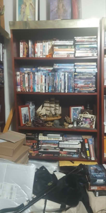 Photo of free 6ft wooden bookshelves (Williamsburg, Brooklyn) #1