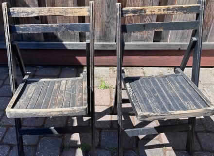 Photo of free Wood chairs and kid bench (94041) #2