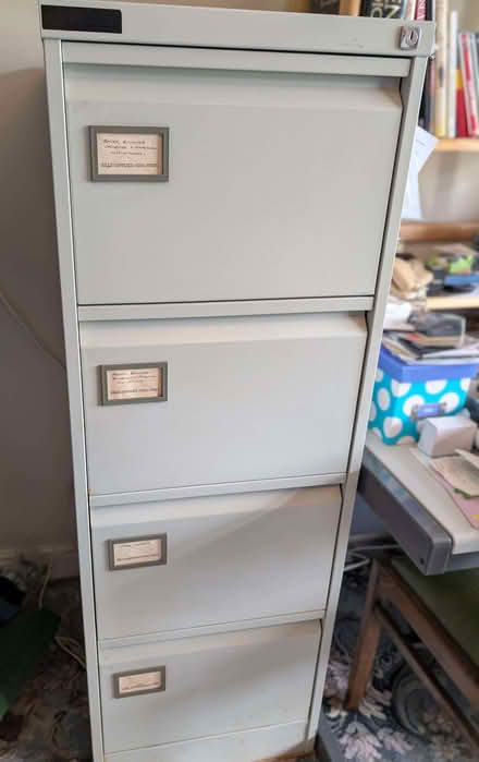 Photo of free 4 drawer filing cabinet (Bank Newton Locks BD23) #1