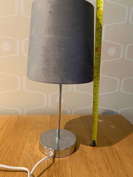 Photo of free Lamp with grey faux suede shade (City Centre NR3) #3
