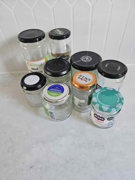 Photo of free 9 assorted glass jar (Shenley) #1