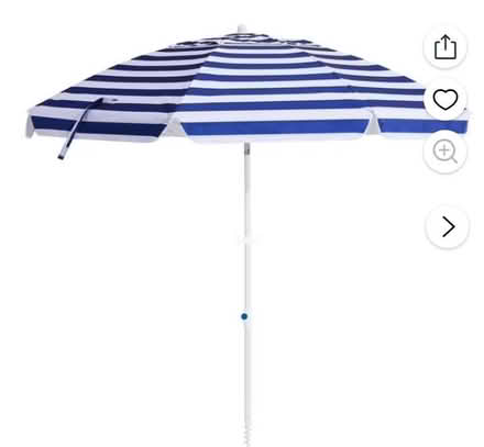 Photo of free 6 ft beach umbrella and 25lb base (Fort Lee NJ) #1
