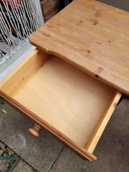 Photo of free Wooden Desk with 6 drawers (Beckton E6) #4