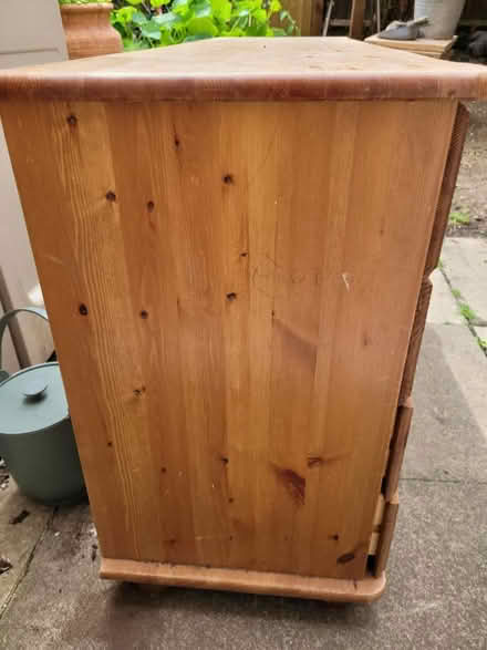 Photo of free Wooden Desk with 6 drawers (Beckton E6) #2