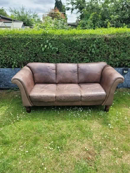 Photo of free Three seater leather settee (Rotherham S60) #2