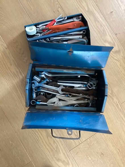Photo of free Metal tool box with tools (Balerno EH14) #1
