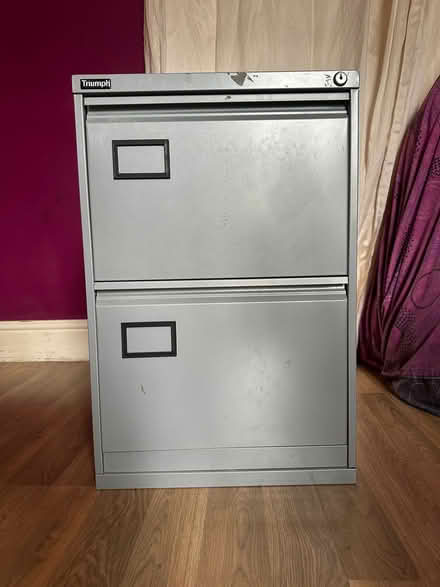 Photo of free Small two drawer metal filing cabinet (Chorley PR6) #1