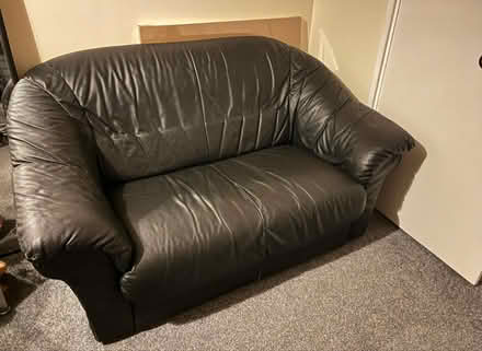 Photo of free Black sofa 2 sits (Sanderstead, Purley Oaks) #1