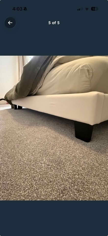 Photo of free Cream bed frame - king (West Hampstead NW6) #3