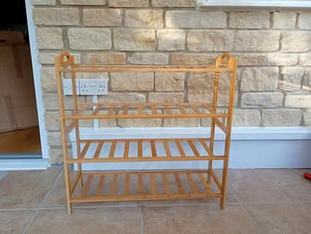 Photo of free Wooden shoe rack (Stroud GL5) #1