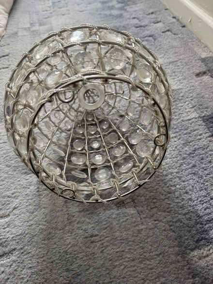 Photo of free White glass bead ceiling lamp shade (Sundon Park LU3) #3