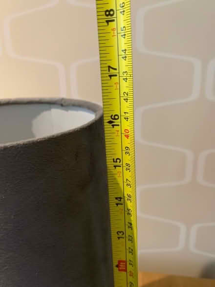 Photo of free Lamp with grey faux suede shade (City Centre NR3) #2