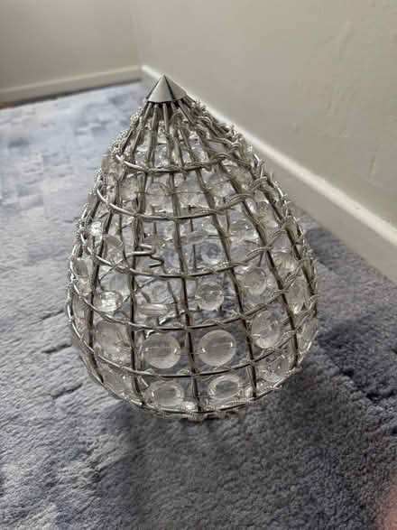 Photo of free White glass bead ceiling lamp shade (Sundon Park LU3) #1