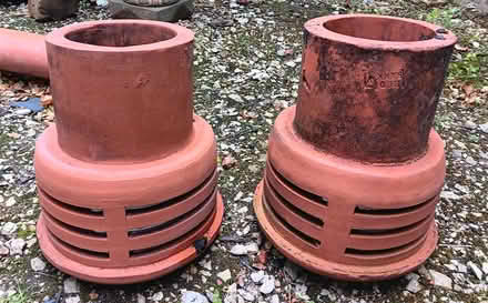 Photo of free Reclaimed Clay Terracotta Chimney Cowl Cap x 2 (Ticknall DE73) #1