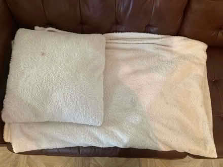 Photo of free Cream throw and cushion (heaton Chapel SK4) #1