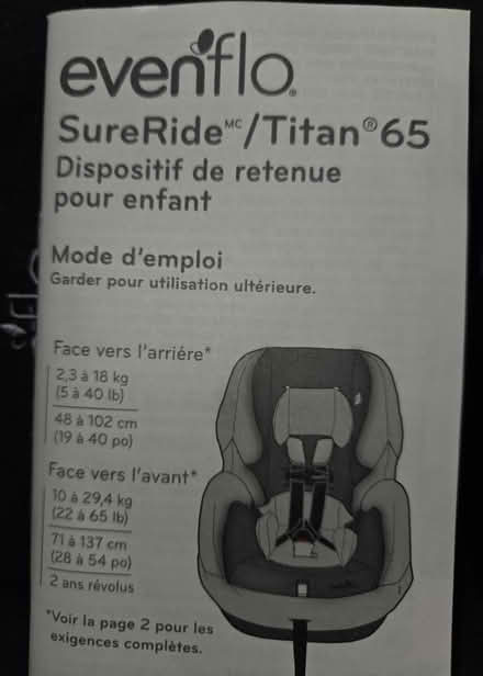 Photo of free brand new child car seat (1460 Barclay Street - West End) #2