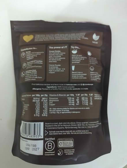 Photo of free Single origin cacao powder (opened) (Merton SW19) #2