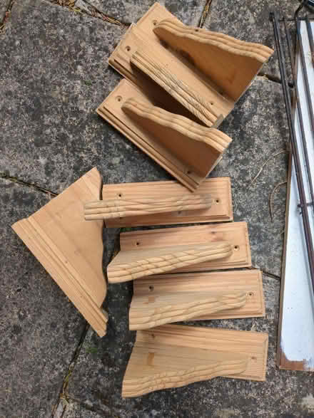 Photo of free 8x wooden shelving brackets (St George, Bristol BS5 7) #1