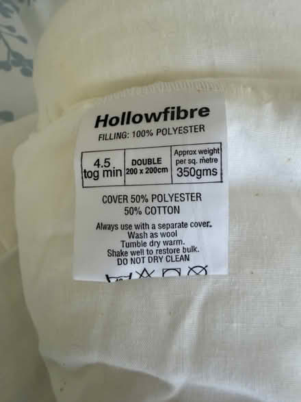 Photo of free 4.5 tog summer duvet (Norton Lees S8) #2
