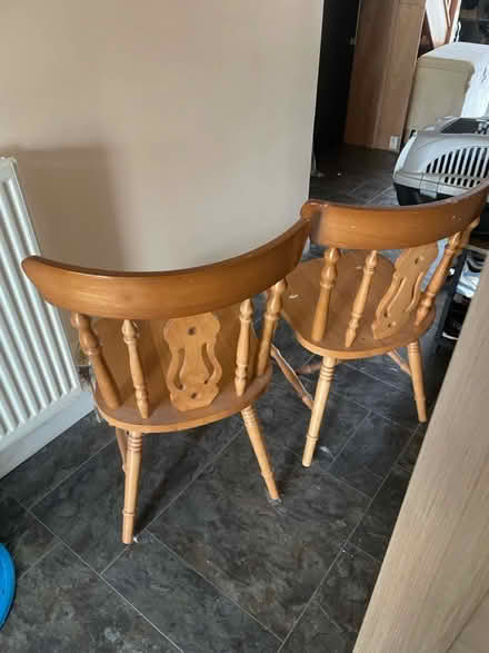 Photo of free 2x wooden chairs (Wolverhampton) #2