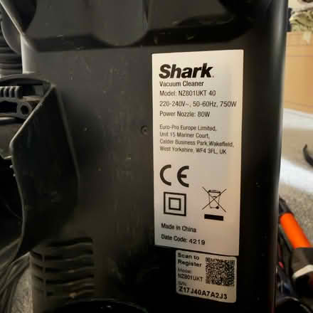Photo of free Shark NZ801UKT Shark Vacuum Cleaner (Arklow, South side) #2