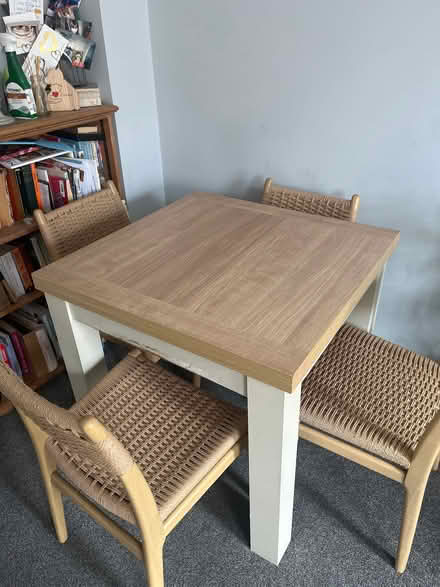 Photo of free Next light oak/shabby chic effect extending dining table (Attleborough NR17) #1