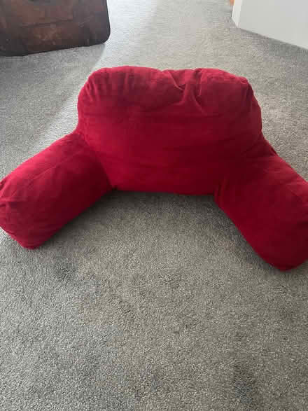 Photo of free Red chenille cushion (Winchmore Hill N21) #1