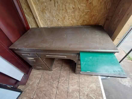 Photo of free Wood Desk with 9 Drawers (94015) #3