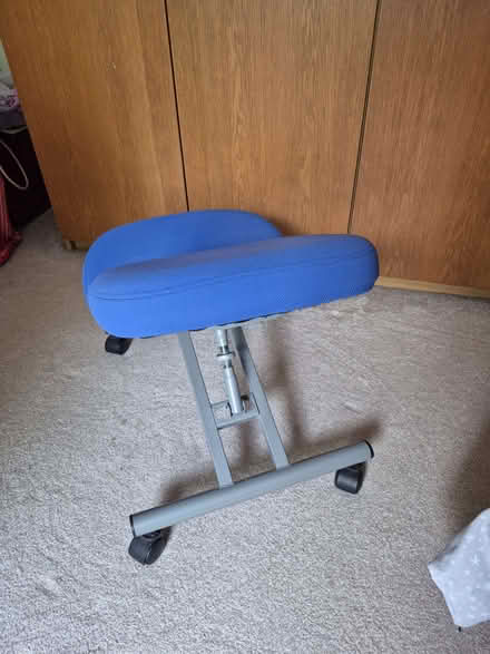 Photo of free Blue kneeling desk chair (Station Area RG21) #2