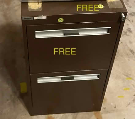 Photo of free 2 drawer verticl locking file cabnt (Kennedy road stop & shop,) #1