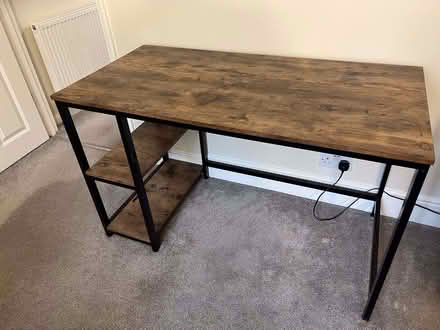 Photo of free Desk w/ two small shelves (120 x 60 x 74 cm) (Jericho OX1) #1