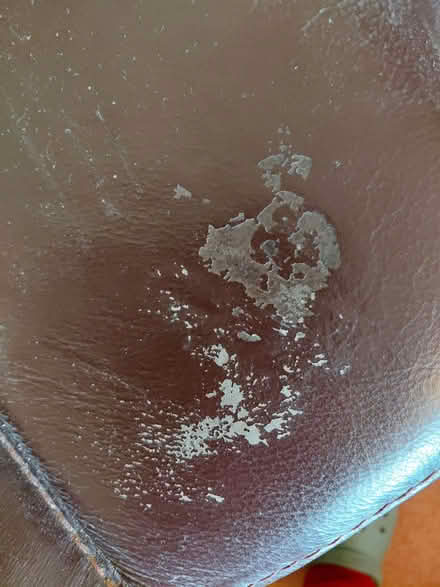 Photo of free Brown leather 3 seater sofa (Deganwy LL30) #3