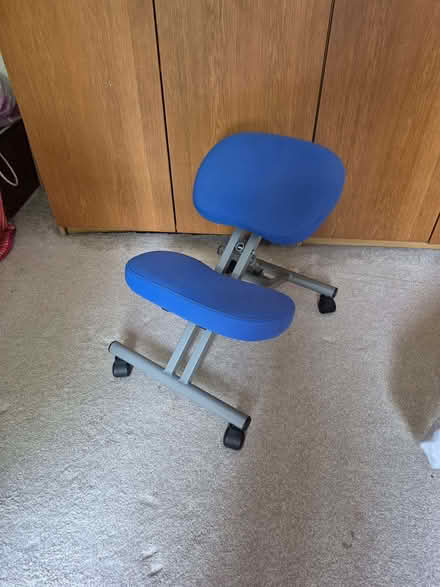 Photo of free Blue kneeling desk chair (Station Area RG21) #1