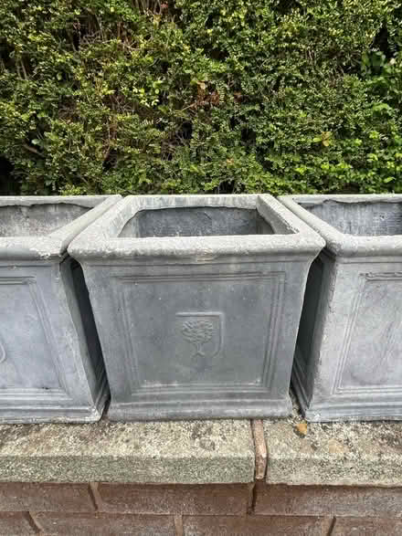 Photo of free 4 RHS grey cube planters (Llandrindod LD1) #2