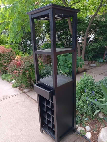 Photo of free Wooden wine rack (Danforth and Logan ave) #1