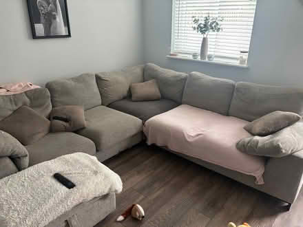 Photo of free Grey Sofa (Sherburn in Elmet LS25) #1