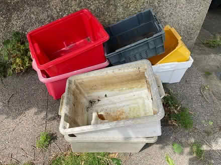 Photo of free 7 medium sized plastic crates (Heysham LA3) #1